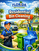 Residential trash and recycling bin cleaning service