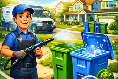 Residential bin cleaning service