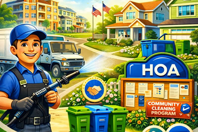 HOA bin cleaning service