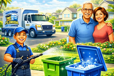 55+ community bin cleaning